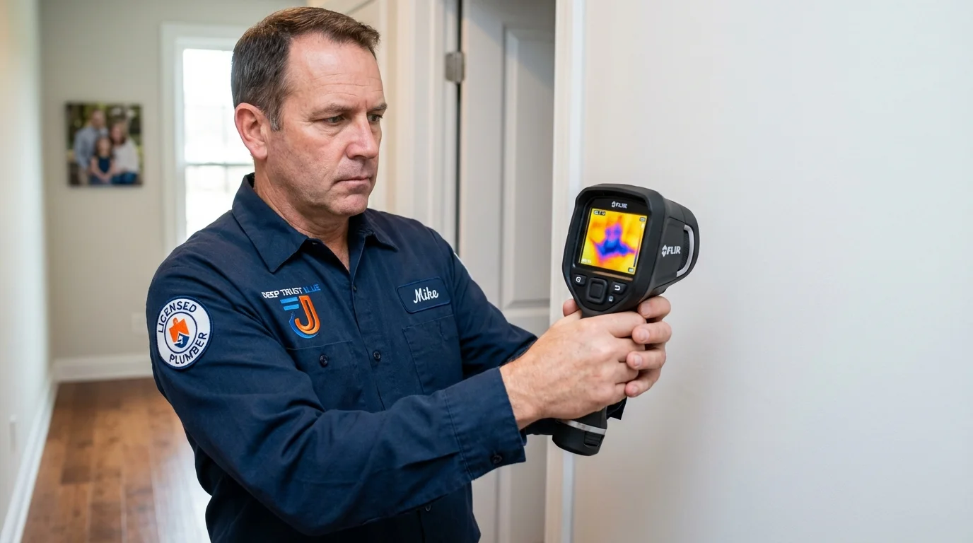 Thermal imaging leak detection by Johns Plumbing LLC in Cloverdale